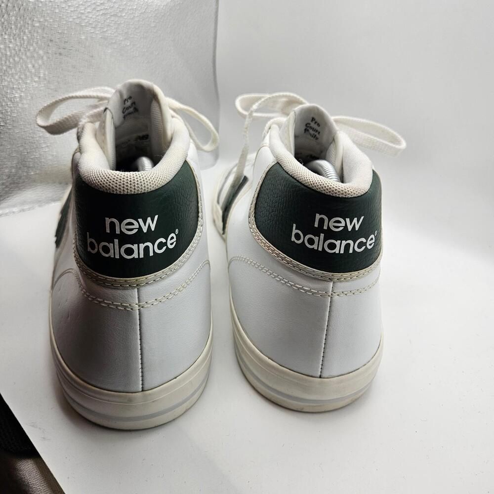 New Balance Numeric 213 Mid Top Green White Leather Sneakers Mens Size 11 READ - Picture 3 of 9